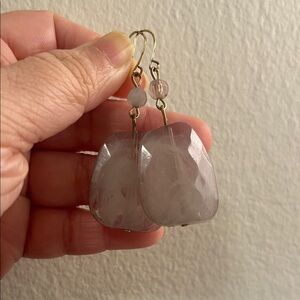 Delicate Pale Lavender Drop Earrings - Women Jewelry